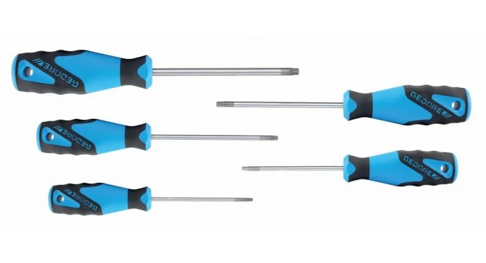 Gedore 2163 TX 3-C 5-delige Schroevendraaierset - 1482327 1 Gedore 2163 TX 3-C 5-delige Schroevendraaierset - 1482327