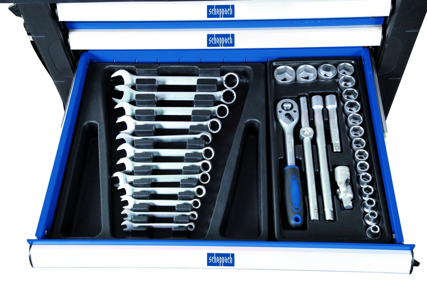 Scheppach TW1000 263-delige Gereedschapswagen - Staal - 450kg - 5909304900 19 Scheppach TW1000 263-delige Gereedschapswagen - Staal - 450kg - 5909304900 - Afbeelding 19