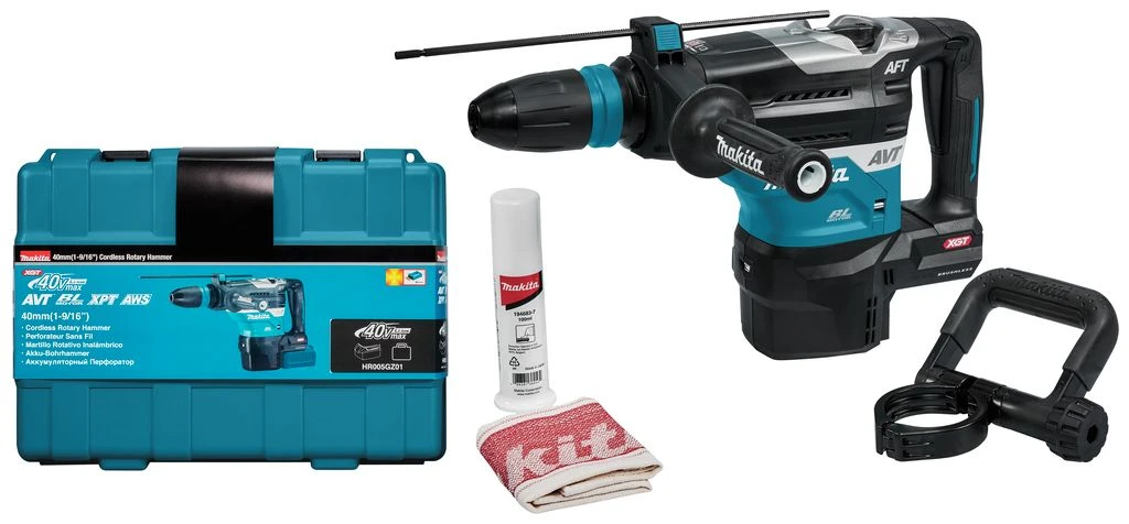 Makita HR005GZ01 XGT 40 V Max Li-ion Accu SDS-Max Combihamer Body Incl. AWS Zender In Koffer - 8J - Koolborstelloos 1 Makita HR005GZ01 XGT 40 V Max Li-ion Accu SDS-Max Combihamer Body Incl. AWS Zender In Koffer - 8J - Koolborstelloos