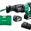 HiKOKI CR36DAWGZ 36V Multivolt Li-Ion Accu Reciprozaag Set (2x 2,5Ah) In Koffer - 300mm - Koolborstelloos