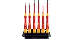 Wiha 42989 6-delige FijnSchroevendraaierset PicoFinish Electric Sleufkop Met Houder - 42989