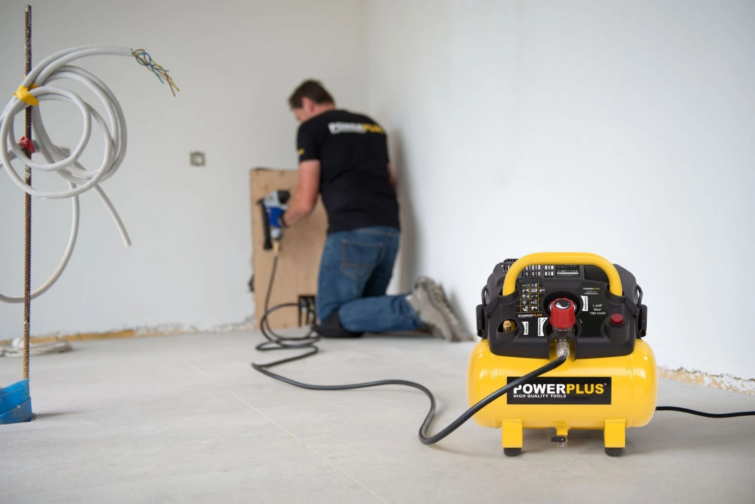 Powerplus POWX1721 Compressor - 1100W - 6L - Olievrij 6 Powerplus POWX1721 Compressor - 1100W - 6L - Olievrij - Afbeelding 6