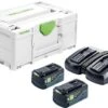 Festool SYS 18V 2x5,0/TCL 6 DUO Energieset (2x 5,0Ah) In Systainer - 577707