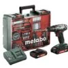 Metabo BS 18 18V Li-Ion Accu Boor-/schroefmachine Set (2x 2.0Ah Accu) In Koffer Incl. 73 Delige Accessoire Set - 602207880