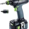 Festool T 18+3 HPC4,0 I-Plus 18V Li-Ion Accu Schroefboormachine Set (2x 4,0Ah) In Systainer - 50Nm - 35mm - Koolborstelloos - 576446