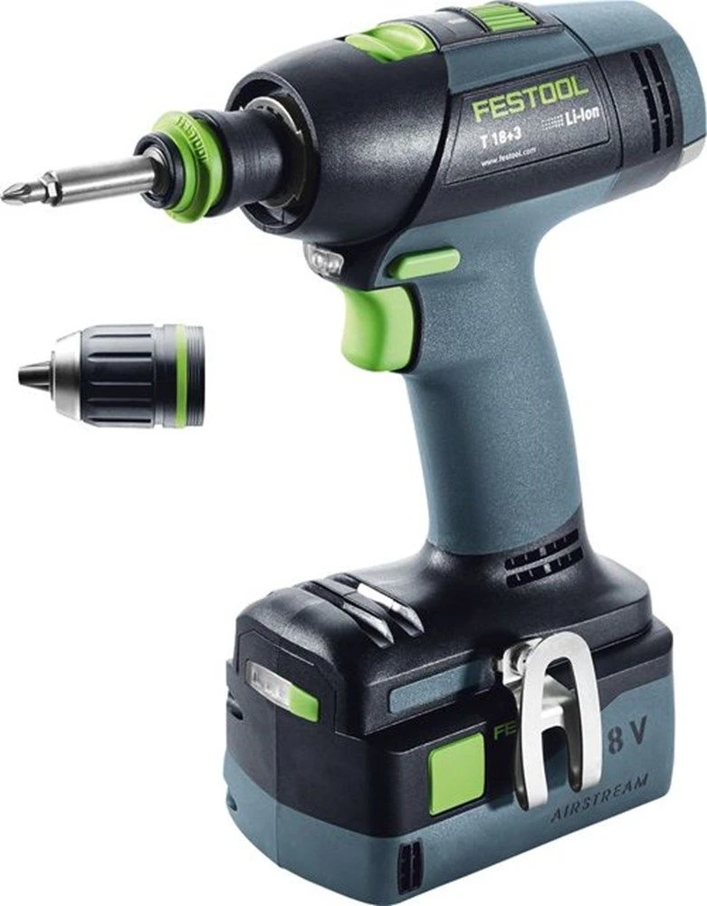 Festool T 18+3 HPC4,0 I-Plus 18V Li-Ion Accu Schroefboormachine Set (2x 4,0Ah) In Systainer - 50Nm - 35mm - Koolborstelloos - 576446 1 Festool T 18+3 HPC4,0 I-Plus 18V Li-Ion Accu Schroefboormachine Set (2x 4,0Ah) In Systainer - 50Nm - 35mm - Koolborstelloos - 576446