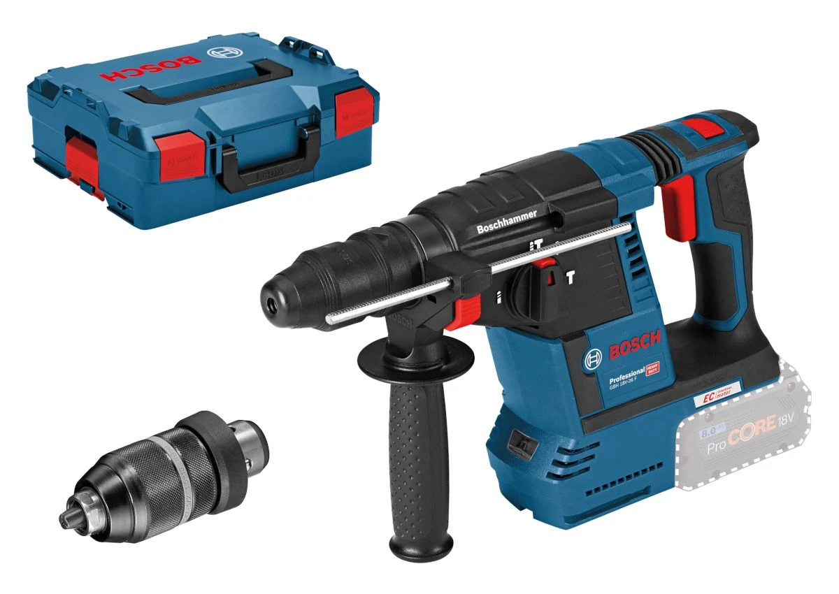 Bosch GBH 18V-26 F 18V Li-Ion Accu SDS-plus Combihamer Set (2x 5.5 ProCORE Accu) In L-Boxx - 2,6J - Koolborstelloos - 061191000F 2 Bosch GBH 18V-26 F 18V Li-Ion Accu SDS-plus Combihamer Set (2x 5.5 ProCORE Accu) In L-Boxx - 2,6J - Koolborstelloos - 061191000F - Afbeelding 2