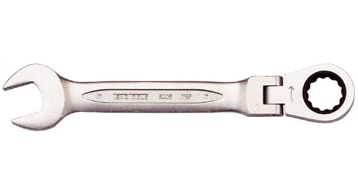 Teng Tools 600509RF Ring-/steeksleutel Met Ratel En Flexibele Kop - Metrisch - 9 X 131mm 1 Teng Tools 600509RF Ring-/steeksleutel Met Ratel En Flexibele Kop - Metrisch - 9 X 131mm