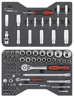 Sonic 309402 94 Delige Doppenset 1/4'' & 1/2'' In Koffer BMCS -Hulpmiddelen Voor Thuis a603f6529cfeed1c2acb01fe80168f37