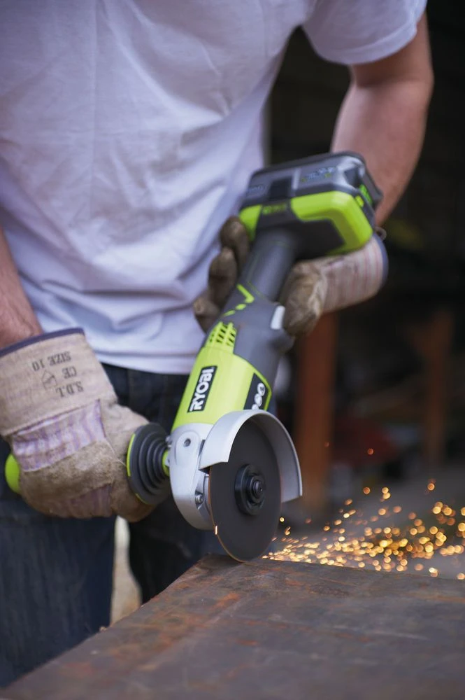 Ryobi R18AG-0 18V Li-Ion Accu Haakse Slijper Body - 115mm - 5133001903 3 Ryobi R18AG-0 18V Li-Ion Accu Haakse Slijper Body - 115mm - 5133001903 - Afbeelding 3